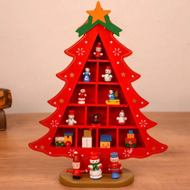 Árvore de Natal de Madeira Decorações de Mesa - Image 2