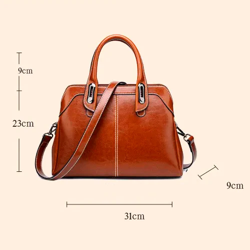 Bolsa Feminina em Couro - Genuine Ane - Image 9