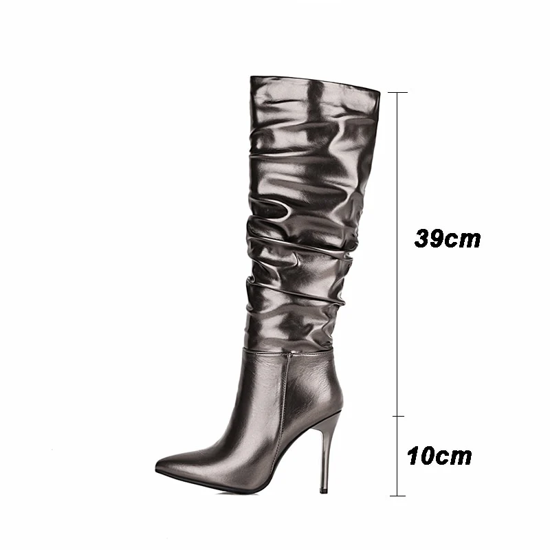 Bota Metalizada Cano Médio - Image 3