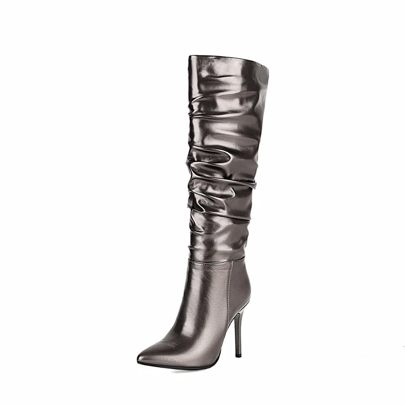 Bota Metalizada Cano Médio - Image 4