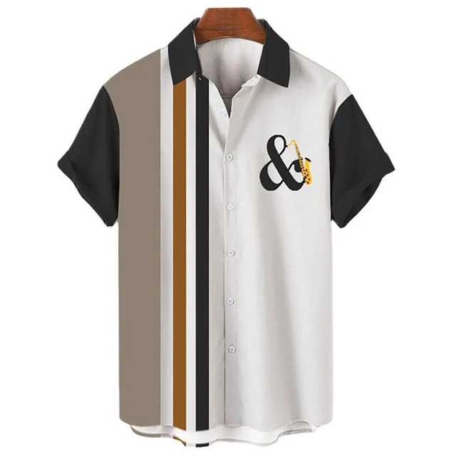 Camisa Manga Curta Masculina Estampada - Image 10