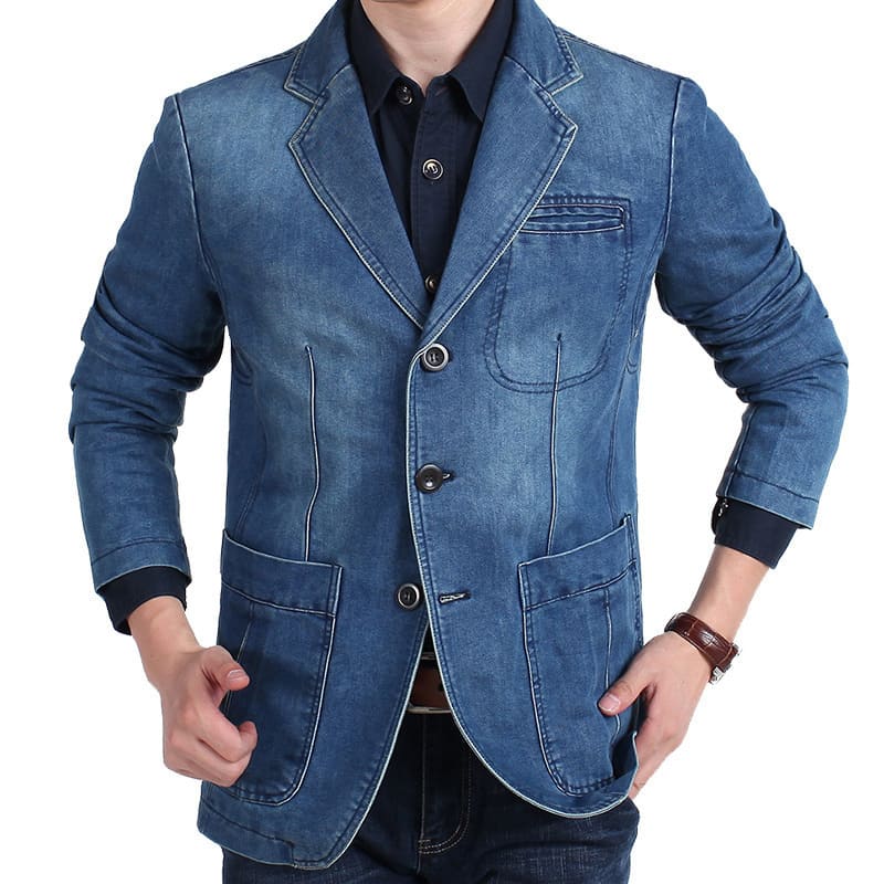 Jaqueta Jeans Masculina De Botões - Image 3