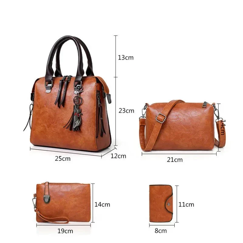 Kit Premium em Couro Nobre - Bolsa + Carteira + Carteira de Mão + Necessaire de Brinde - Image 11