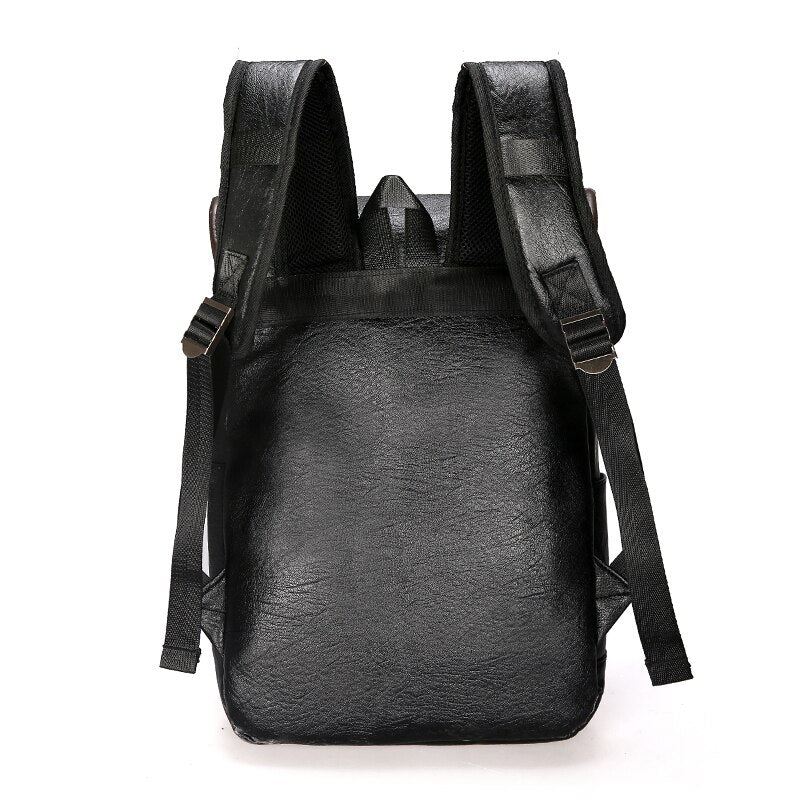 Mochila de Couro Masculina Retrô - Image 5