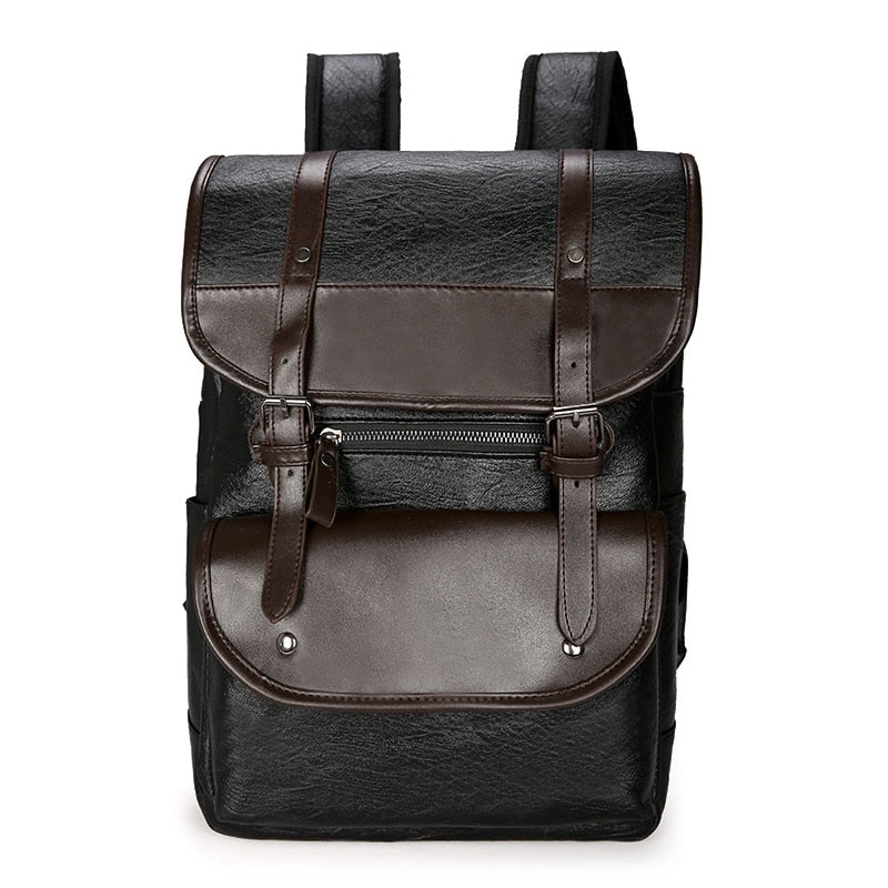 Mochila de Couro Masculina Retrô - Image 6