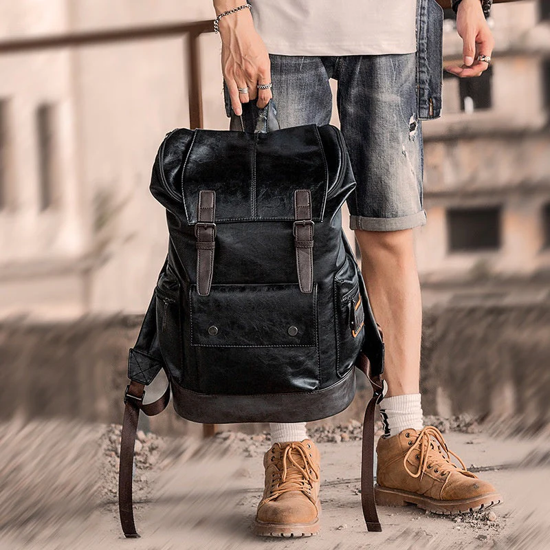 Mochila de Couro Masculino RĂșstica - Image 2