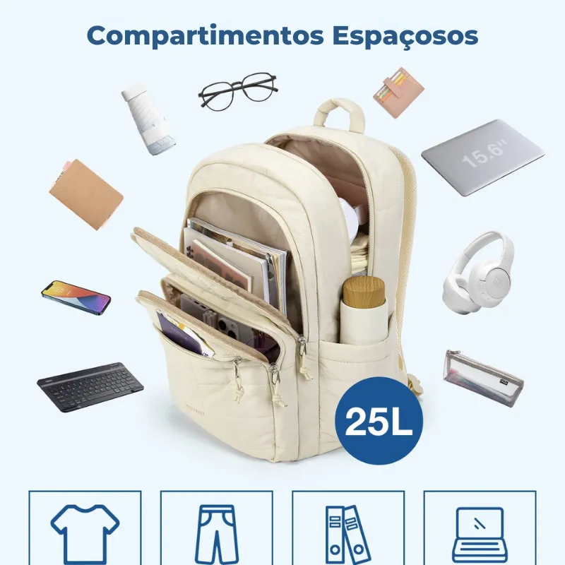 Mochila Feminina Notebook Impermeável Bagsmart - Image 7