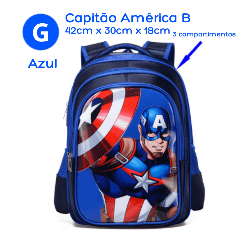 Mochila Infantil Vingadores Heróis - Image 12
