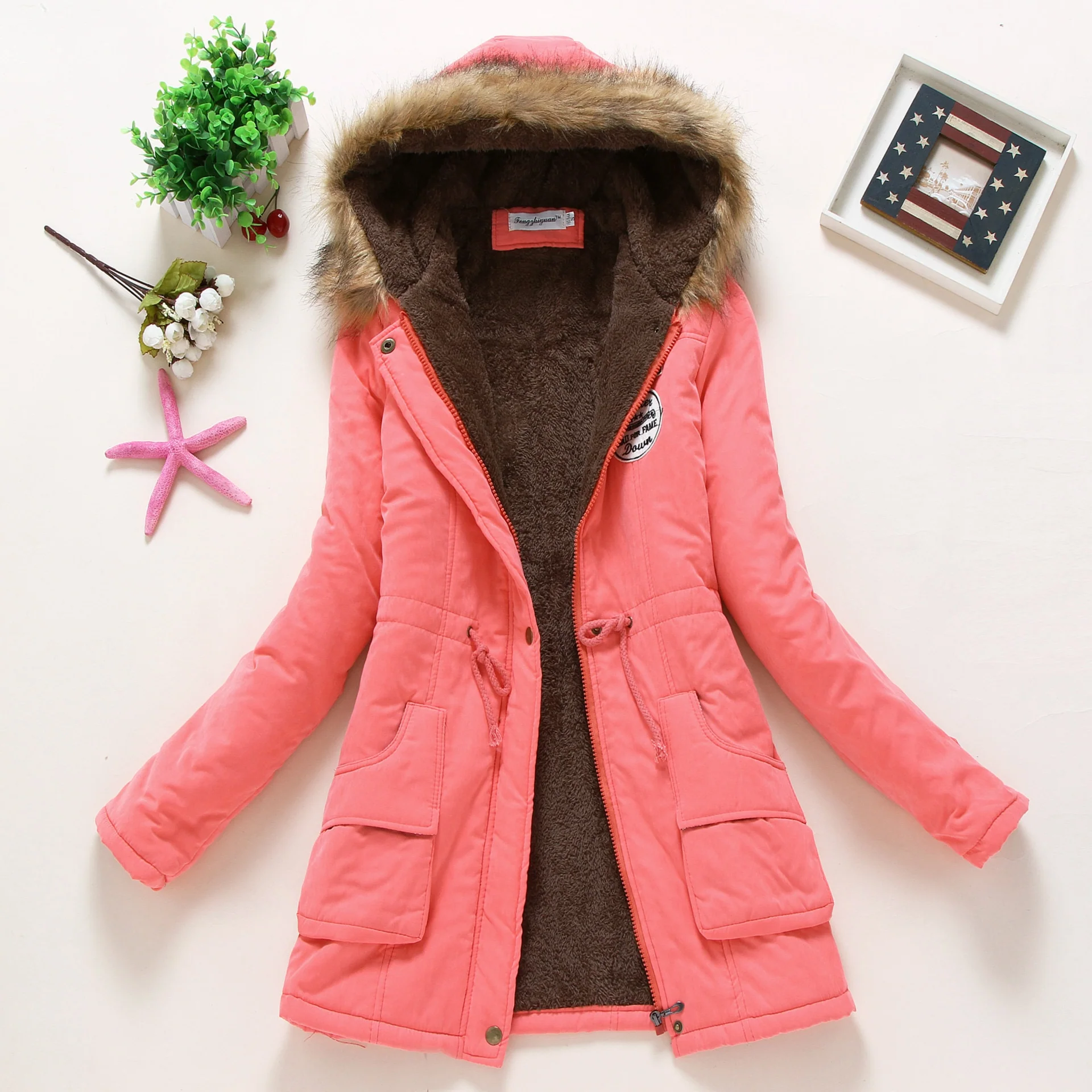 Parka Feminina Forrada com Pelo - Image 7