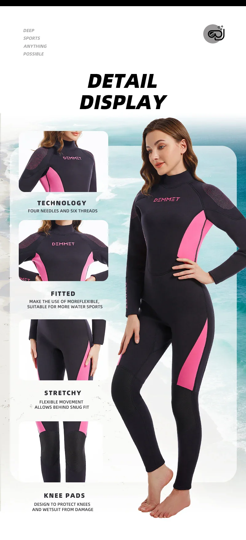 Roupa De Mergulho Masculino e Feminina Wetsuit 1.5MM/3MM - Image 18