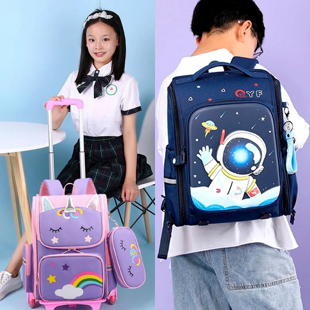 Mochila Escolar de Rodinha Infantil - Image 7