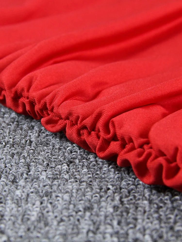 Vestido Vermelho Curto Elegante - Image 4